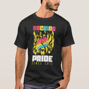 Camiseta Orgulho Rocking 2013 Tambor Arco-Íris Gay Lgbtq Lg
