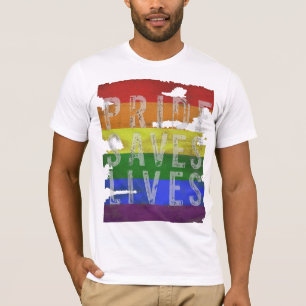 Camiseta Orgulho salva vidas desagradando o sinalizador do