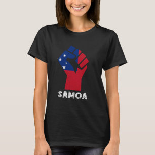 Camiseta Orgulho Samoano Raízes Samoanas Punho Bandeira Sam
