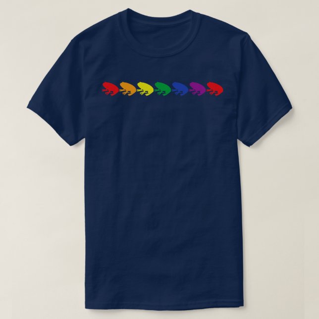 Camiseta Orgulho Sapo Colorido Arco-Íris (Frente do Design)