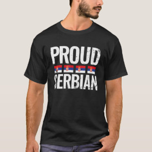 Camiseta Orgulho Sérvia Vintage Srbija Bandeira Sérvia