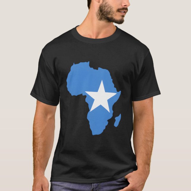 Camiseta Orgulho Somali Bandeira África Mapa Hoodie (Frente)