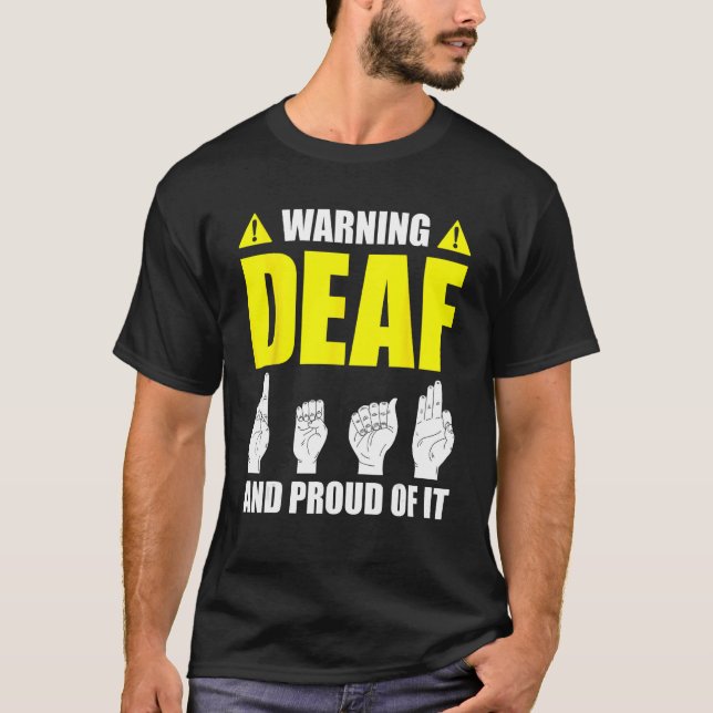 Camiseta Orgulho Surdo ASL Gesto de Mão (Frente)