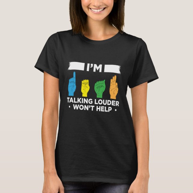 Camiseta Orgulho Surdo ASL Gesto de Mão (Frente)
