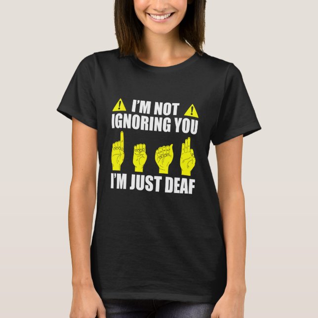 Camiseta Orgulho Surdo ASL Gesto de Mão (Frente)