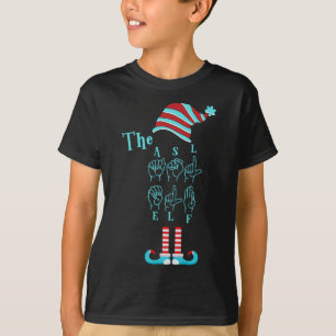 Camiseta Orgulho surdo Linguagem de Sinais ASL Elf Família