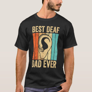 Camiseta Orgulho surdo - Sinal de ASL Melhor Pai surdo