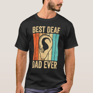 Camiseta Orgulho surdo - Sinal de ASL Melhor Pai surdo