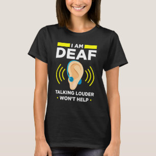 Camiseta Orgulho Surdo Sinal de Mão ASL Aparelho Auditivo S