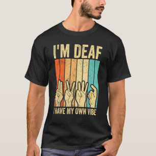 Camiseta Orgulho surdo Sinal Linguagem de Sinal de SLA Eu s