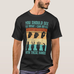 Camiseta Orgulho Surdo SLA Você Deveria Ver O Que Eu Posso