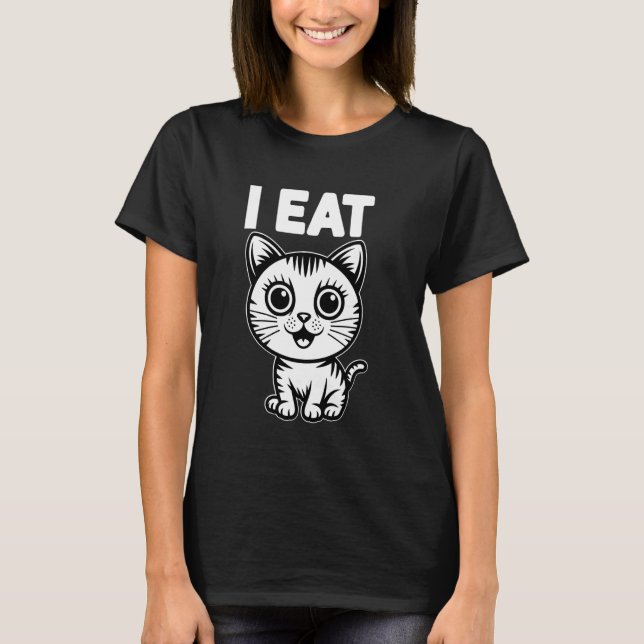 Camiseta Orgulho Sutil de Gata Lésbica Eu Como Lésbica (Frente)