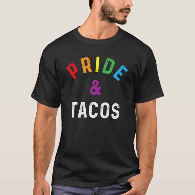 Camiseta Orgulho Tacos LGBT LGBT Orgulho gay Rainbow Flag T (Frente)