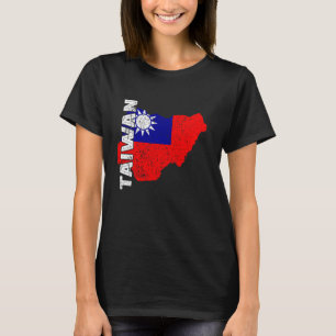 Camiseta Orgulho taiwanês Vintage Raízes de Taiwan Fla