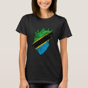 Camiseta Orgulho Tanzaniano Raízes Tanzanianas Bandeira da