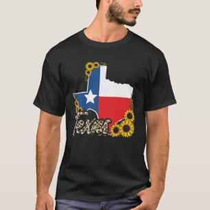 Camiseta Orgulho Texano Girassol do Texas Onça Serape Mapa 
