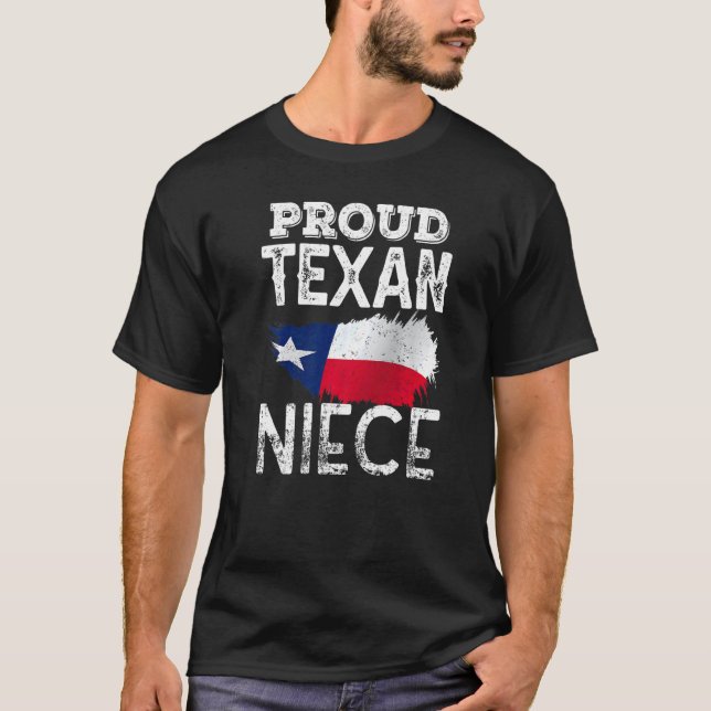 Camiseta Orgulho Texano Niece Patriótico Orgulho Texas Cute (Frente)