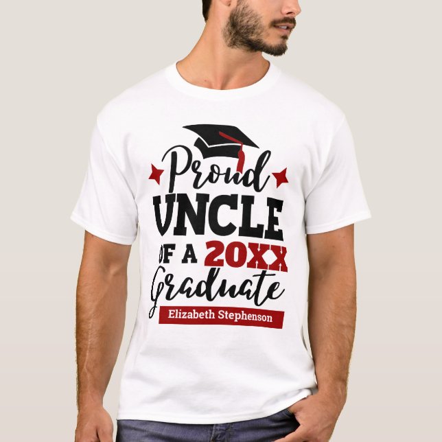 Camiseta Orgulho Tio 2022 formando vermelho boné (Frente)
