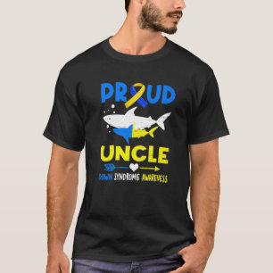 Camiseta Orgulho Tio Tio Tubarão para Baixo Síndrome de Con