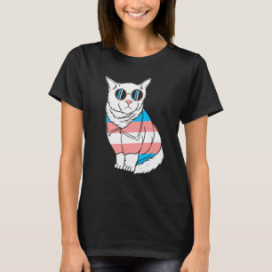 Camiseta Orgulho Transexual LGBTQ Pet Gatinho Gato Transgên