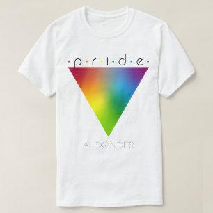 Camiseta Orgulho Triângulo Arco-Íris Gay LGBTQ Nome