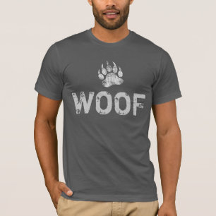 Camiseta Orgulho Urso Gay Pata de Urso enrugada WOOF