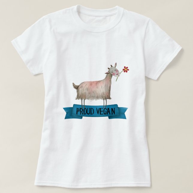 Camiseta Orgulho Vegan - Capim Cute Com Ilustração Flor (Frente do Design)