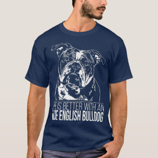 Camiseta Orgulho Velho do Bulldog Inglês é melhor para o cã