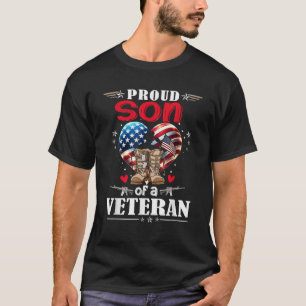 Camiseta Orgulho Veterano Son Heart American Flag EUA