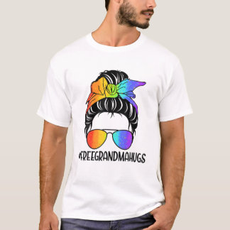 Camiseta Orgulho Vovó Livre Abraços T Orgulho gay de Lésbic