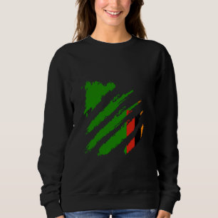 Camiseta Orgulho Zambiano Raízes Zambianas Vintage Bandeira