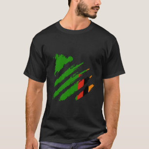 Camiseta Orgulho Zambiano Raízes Zambianas Vintage Bandeira
