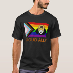 Camiseta Orgulhosa Ally 1865 Juntetizando Negra Rainbo LGBT