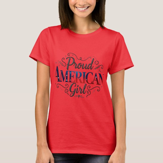 Camiseta Orgulhosa American Girl Tee (Frente)