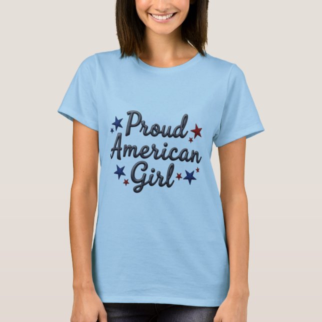 Camiseta Orgulhosa American Girl Tee (Frente)
