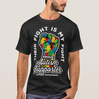 Camiseta Orgulhosa Apoiadora Do Autismo A Luta Que Lutam É