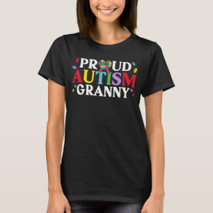 Camiseta Orgulhosa Autismo Avó Correspondente Família Autis
