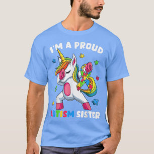 Camiseta Orgulhosa Autismo Irmã Dab Shirts, Meninas Dabbin