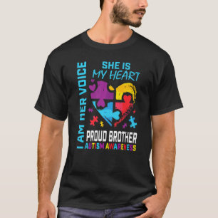 Camiseta Orgulhosa Autismo Irmão Quebra-cabeça Piece Irmã A