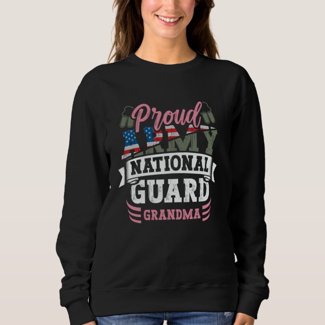 Camiseta Orgulhosa Avó da Guarda Nacional do Exército Pulse (Frente)