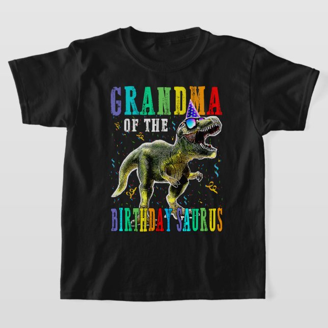 Camiseta Orgulhosa AVÓ Do Aniversário Saurus Dinosaur (Postura )