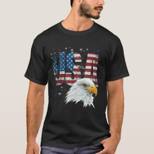 Camiseta Orgulhosa Bandeira Americana Patriótica EUA Águia