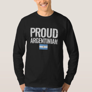 Camiseta Orgulhosa bandeira argentina da Argentina
