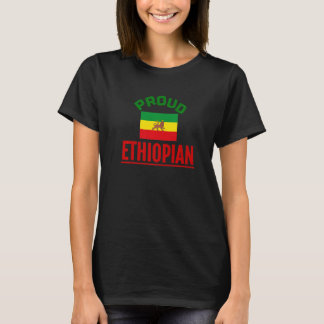 Camiseta Orgulhosa Bandeira da Etiópia