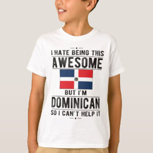 Camiseta Orgulhosa Bandeira Dominicana Herança da República