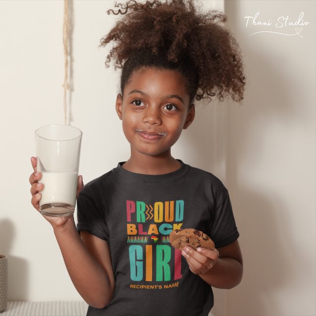 Camiseta Orgulhosa Black Girl Black History Month Family (Criador carregado)