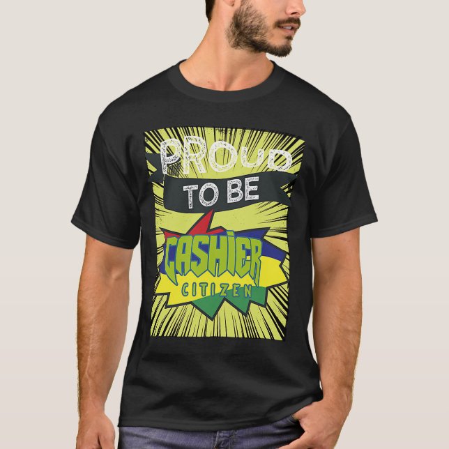 Camiseta Orgulhosa caixa cidadã Profissão de trabalho profi (Frente)