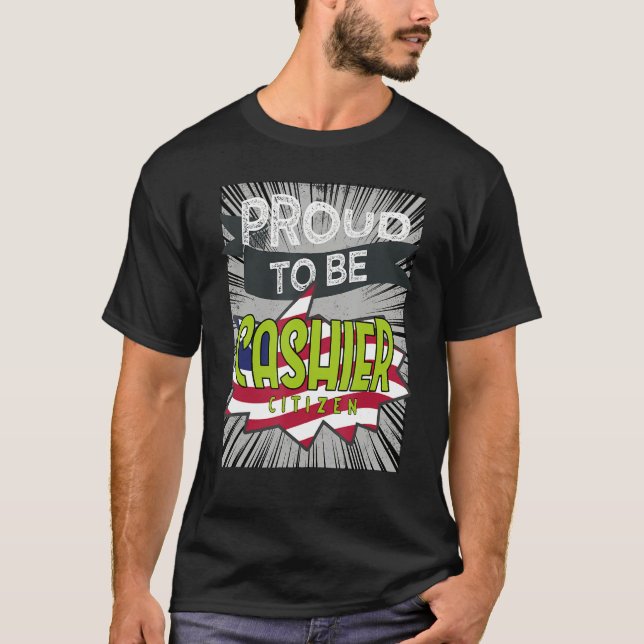 Camiseta Orgulhosa caixa cidadã Profissão de trabalho profi (Frente)