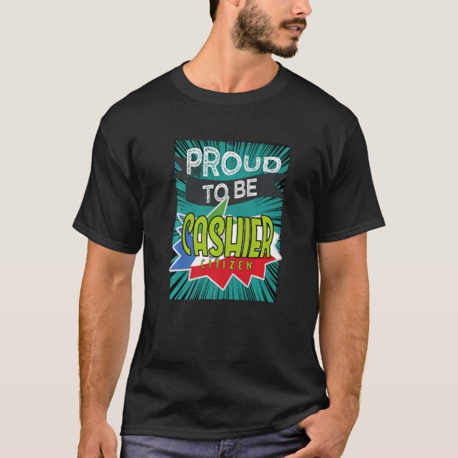 Camiseta Orgulhosa caixa cidadã Profissão de trabalho profi (Frente)