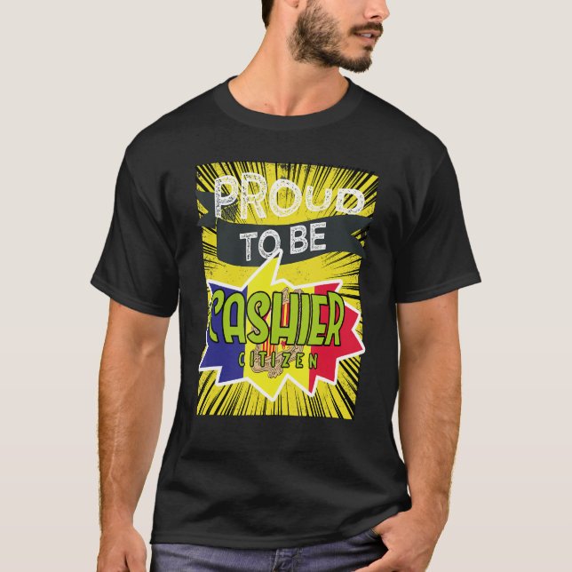Camiseta Orgulhosa caixa cidadã Profissão de trabalho profi (Frente)